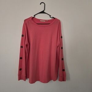 Soft Surroundings XL Long Sleeve Top with Button Accents